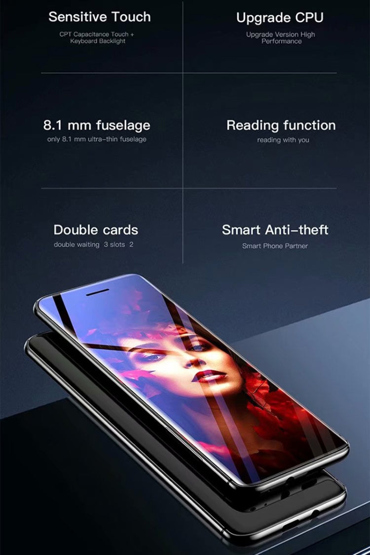 شاشة تعمل باللمس مقاس 2.4 بوصة، MTK6261D، تدعم البلوتوث، FM، GSM، شريحتي اتصال