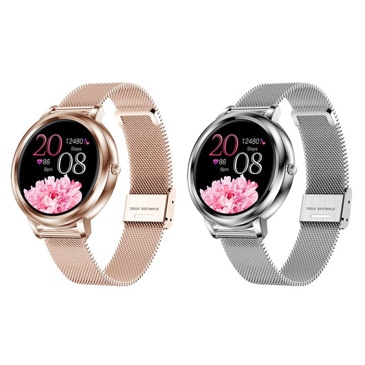 1.09 inch IPS Color Screen IP67 Waterproof Smart Watch, Support Sleep Monitoring / Heart Rate Monitoring / Blood Pressure Monitoring / Multi-sports Mode, Style: Steel Strap, Steel Strap (Gold), Steel Strap (Silver)