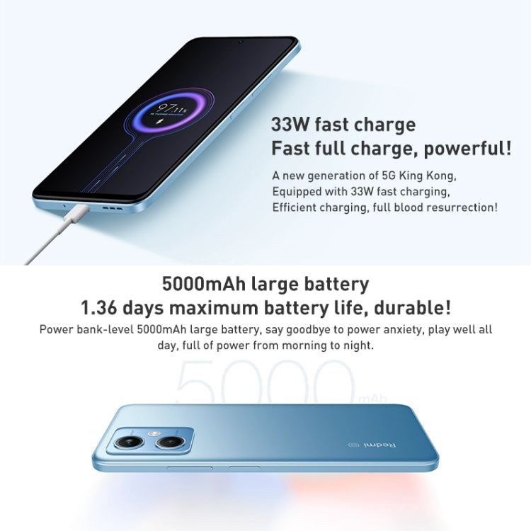 Dual Back Cameras, 5000mAh Battery, Side Fingerprint Identification, 6.67 inch MIUI 13 Qualcomm Snapdragon 4 Gen1 Octa Core up to 2.0GHz, Network: 5G, Dual SIM, IR, Not Support Google Play, Note 12 5G,8GB+256GB, Note 12 5G, 8GB+256GB