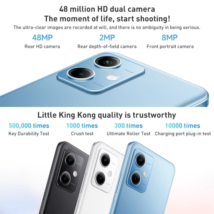 Dual Back Cameras, 5000mAh Battery, Side Fingerprint Identification, 6.67 inch MIUI 13 Qualcomm Snapdragon 4 Gen1 Octa Core up to 2.0GHz, Network: 5G, Dual SIM, IR, Not Support Google Play, Note 12 5G,8GB+256GB, Note 12 5G, 8GB+256GB