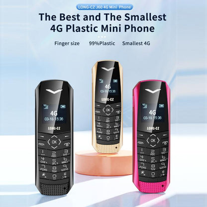 هاتف LONG-CZ S60 4G صغير، شاشة 1.77 بوصة Unisoc T107، مصباح LED، 21 مفتاحًا، شبكة 4G، شريحة SIM واحدة