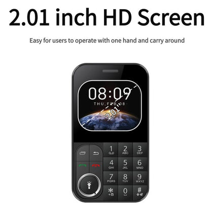 هاتف محمول V9 Card، 2.01 بوصة، MTK6261D، يدعم البلوتوث، FM، مصباح يدوي، GSM، ثنائي الشريحة
