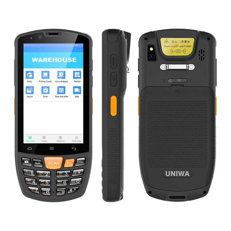 ماسح رمز الاستجابة السريعة UNIWA HS006 الصناعي، 3 جيجابايت + 32 جيجابايت، شاشة 4.0 بوصة، أندرويد 11، معالج MediaTek MT6762 ثماني النواة، NFC، شبكة: 4G، 3 جيجابايت + 32 جيجابايت