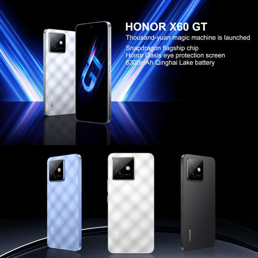 هاتف Honor X60 GT، ذاكرة 16 جيجابايت + 512 جيجابايت، بصمة مدمجة في الشاشة، شاشة 6.7 بوصة، نظام التشغيل MagicOS 9.0، نظام أندرويد 15.0، معالج Snapdragon 8+ من الجيل الأول، ثماني النواة، شبكة 5G، OTG، NFC، ذاكرة 16 جيجابايت + 512 جيجابايت