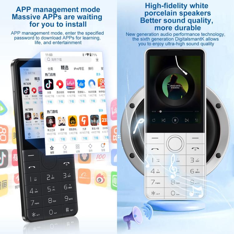 هاتف DOOV Z17 Pro بلوحة مفاتيح، 3 جيجابايت + 32 جيجابايت، شاشة 2.8 بوصة، أندرويد 13، معالج Mediatek MT6762 ثماني النواة، شبكة: 4G، Z17 Pro