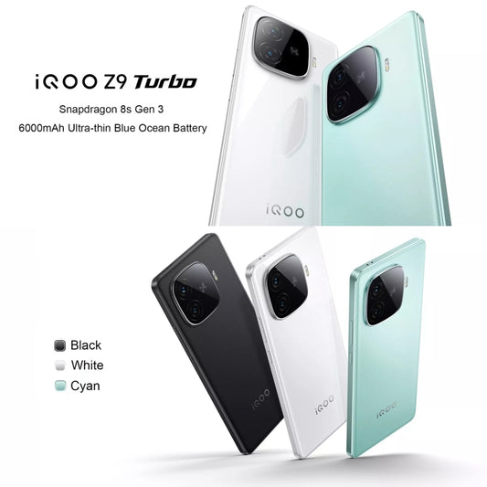 vivo iQOO Z9 Turbo, Dual Back Cameras, 12GB+512GB, Face ID Screen Fingerprint Identification, 6.78 inch Android 14.0 OriginOS 4 Snapdragon 8s Gen 3 Octa Core 3.0GHz, OTG, NFC, Network: 5G, Support Google Play