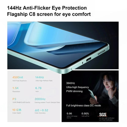 vivo iQOO Z9 Turbo, Dual Back Cameras, 12GB+512GB, Face ID Screen Fingerprint Identification, 6.78 inch Android 14.0 OriginOS 4 Snapdragon 8s Gen 3 Octa Core 3.0GHz, OTG, NFC, Network: 5G, Support Google Play
