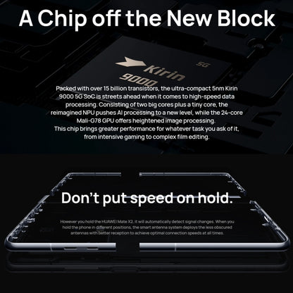 Quad Cameras, Face ID & Side Fingerprint Identification, 4500mAh Battery, 8.0 inch Inner Screen + 6.45 inch Outer Screen, HarmonyOS 2.0 Kirin 9000 5G Octa Core up to 3.13GHz, Network: 5G, OTG, NFC, Not Support Google Play, Leather 12GB+512GB