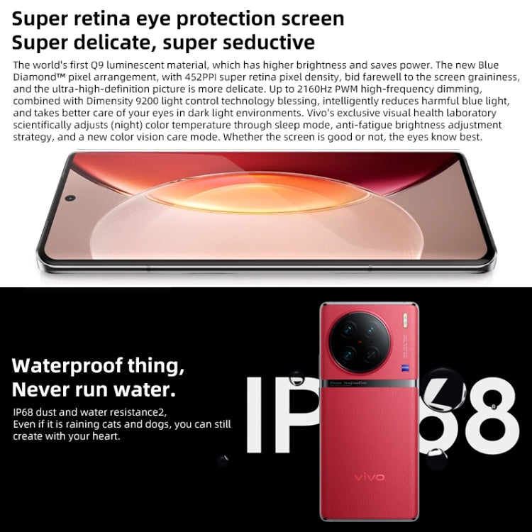 Triple Back Cameras, Screen Fingerprint Identification / Face ID, 4870mAh Battery, 6.78 inch Android 13.0 OriginOS 3 MediaTek Dimensity 9200 Octa Core up to 3.05GHz, NFC, OTG, Network: 5G, Support Google Play, Support 50W Wireless Flash Charging�������...