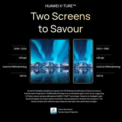 Triple Cameras, Face ID & Side Fingerprint Identification, 5060mAh Battery, 7.85 inch + 6.4 inch Screen, HarmonyOS 3.1 Snapdragon 8+ 4G Octa Core up to 3.2GHz, Network: 4G, OTG, NFC, Not Support Google Play, 1TB