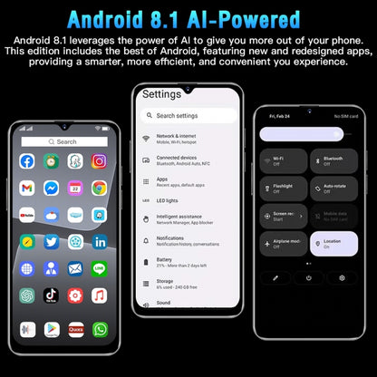 التعرف على الوجه، أندرويد 8.1 MTK6580A رباعي النواة، الشبكة: 3G، OTG