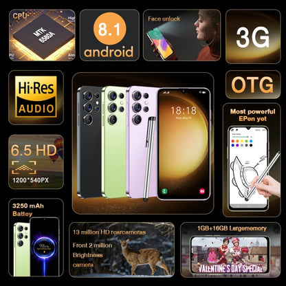 التعرف على الوجه، أندرويد 8.1 MTK6580A رباعي النواة، الشبكة: 3G، OTG، S23Ultra5G / B51