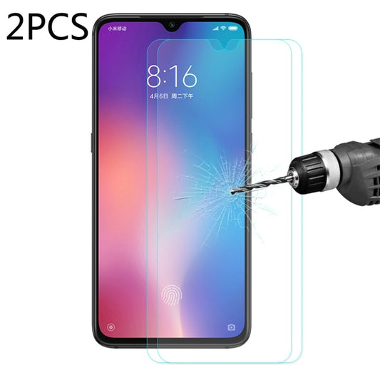 قطعتان من ENKAY Hat-Prince 0.26 مم 9H 2.5D حافة منحنية من الزجاج المقوى لهاتف Xiaomi Mi 9 SE، Xiaomi Mi 9 SE