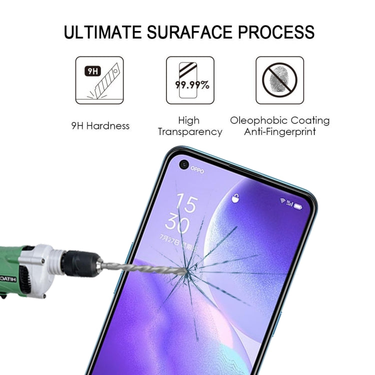 For OPPO Reno5 5G / 4G 25 PCS Full Glue Full Screen Tempered Glass Film