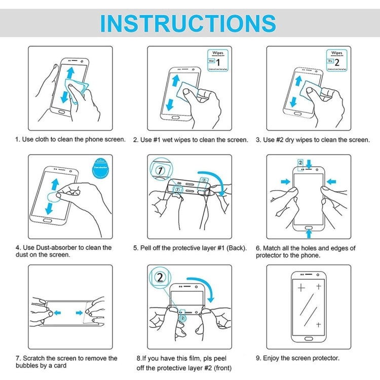 2 PCS for Huawei MediaPad T3 8.0 inch 0.3mm 9H Surface Hardness Full Screen Tempered Glass Screen Protector, For MediaPad T3 8.0 inch