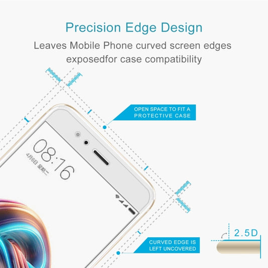 50 PCS for Xiaomi Mi 5X / A1 0.26mm 9H Surface Hardness 2.5D Explosion-proof Full Screen Tempered Glass Screen Film, No Retail Package, For Mi 5X (50 PCS)