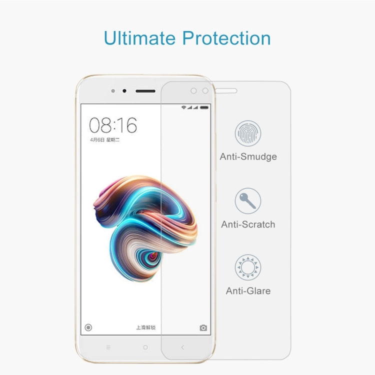 50 PCS for Xiaomi Mi 5X / A1 0.26mm 9H Surface Hardness 2.5D Explosion-proof Full Screen Tempered Glass Screen Film, No Retail Package, For Mi 5X (50 PCS)