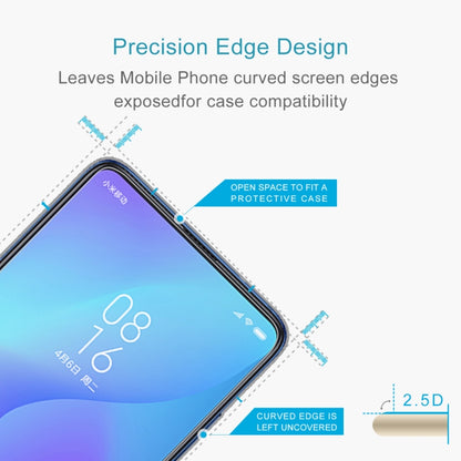 100 قطعة 0.26 مم 9H 2.5D غشاء زجاجي مقوى لهاتف Xiaomi Redmi K20 / K20 Pro / K20 Pro Premium، لهاتف Redmi K20 / K20 Pro / K20 Pro Premium