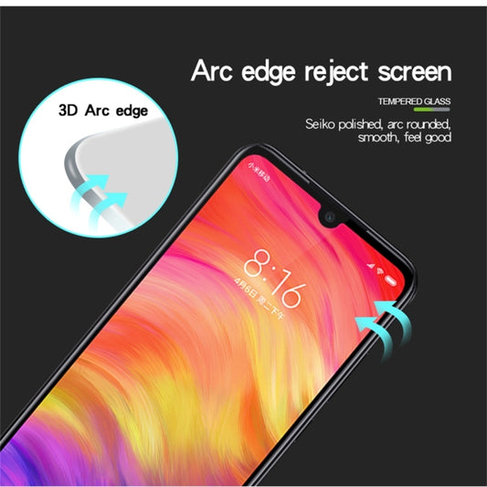 MOFI 9H 3D Explosion-proof Curved Screen Tempered Glass Film for Xiaomi Redmi Note 7, For Xiaomi Redmi Note 7