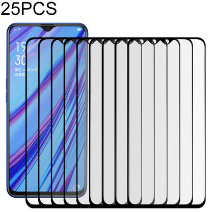 25 PCS For OPPO A5 / A9 (2020) / A56 5G Full Glue Full Cover Screen Protector Tempered Glass Film, For OPPO A5 / A9(25 PCS)