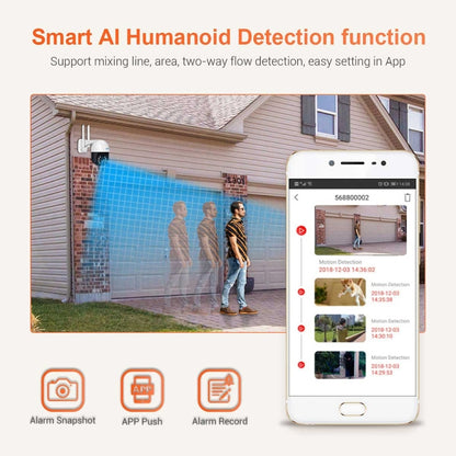 كاميرا ESCAM QF218 1080P Pan / Tilt AI Humanoid Detection IP66 مقاومة للماء وواي فاي IP، تدعم ONVIF / الرؤية الليلية / بطاقة TF / صوت ثنائي الاتجاه، قابس أمريكي، NC1228AU، NC1228EU، NC1228UK، NC1228US