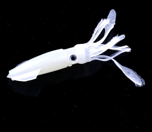 HENGJIA 5 PCS Squids Plastic Soft Baits Artificial Fishing Lures Bionic Fishing Bait, Length: 9 cm