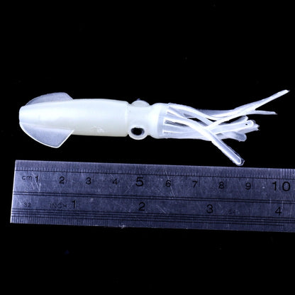 HENGJIA 5 PCS Squids Plastic Soft Baits Artificial Fishing Lures Bionic Fishing Bait, Length: 9 cm