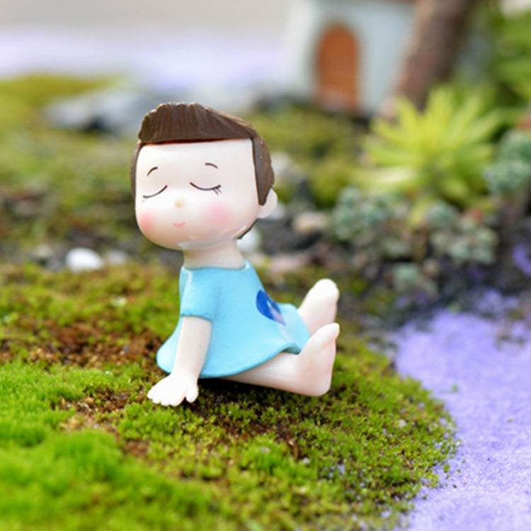 Lovers Bow Garden Dollhouse Decoration Moss Micro Landscape PVC Ornaments, Red Grey Lovers Bow, Pink Blue Lovers Bow