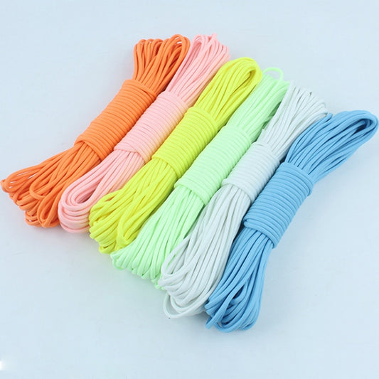 20m 9-Core Nylon+Polyester Full-light Outdoor Camping Tent Rescue Bundled Fluorescent Climbing Rope, 20m Orange, 20m Pink, 20m Green, 20m Blue, 20m White, 20m Yellow