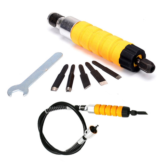 Electric Carving Knife Woodwork Tools Graver with Spanner & Flexible Shaft, with Spanner & Flexible Shaft, with Spanner