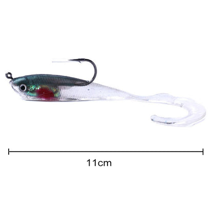 HENGJIA SO050-1 5 PCS 11cm/16g Luya Fishing Lure Fishing Gear Sea Bass Soft Fish with Hook