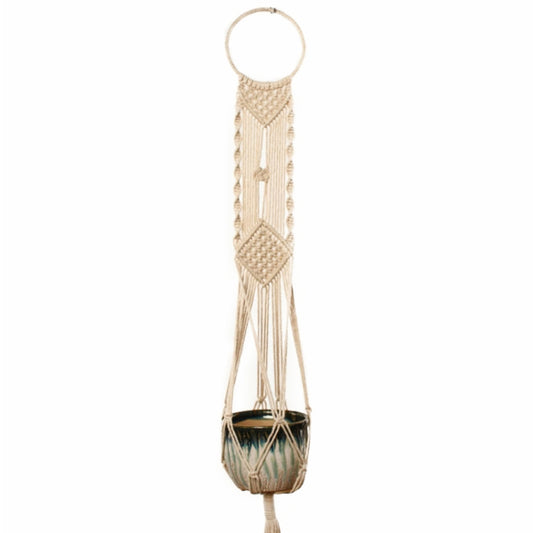 Q001 Type Macrame Hanging Flower Pots Decoration Indoor Outdoor Braided Rope Hanging Planter Plant Holder, Q001 Type