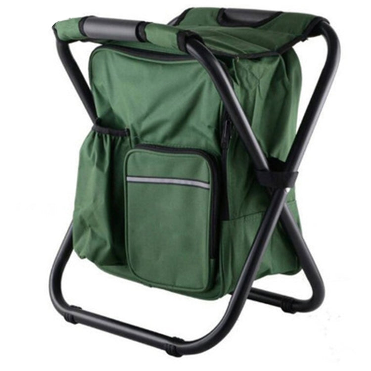 Outdoor Portable Folding Camping Chair Light Fishing Beach Chair Stainless Steel Pipe Folding Chair with Ice Bag, Stainless Steel Folding Chair(Black), Stainless Steel Folding Chair(Green), Stainless Steel Folding Chair(Blue)���������������������������...