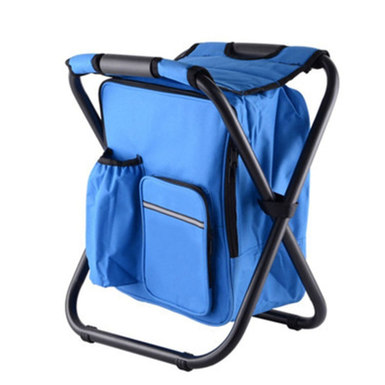 Outdoor Portable Folding Camping Chair Light Fishing Beach Chair Stainless Steel Pipe Folding Chair with Ice Bag, Stainless Steel Folding Chair(Black), Stainless Steel Folding Chair(Green), Stainless Steel Folding Chair(Blue)���������������������������...