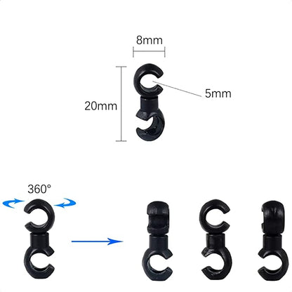 20 PCS ZTTO Bicycle MTB Brake Cable S Style Clips, Random Color Delivery