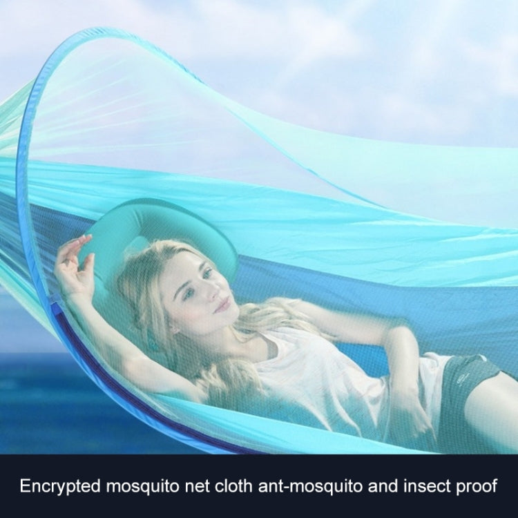 Portable Outdoor Camping Full-automatic Nylon Parachute Hammock with Mosquito Nets, Size : 290 x 140cm