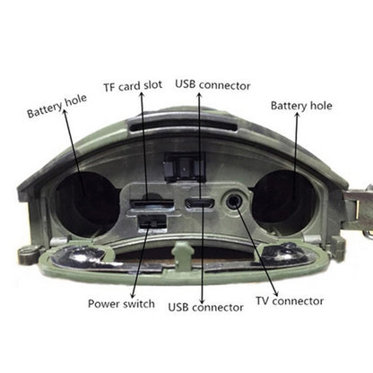 HT-001 1MP IP54 Waterproof IR Night Vision Security Hunting Trail Camera, Novatek96220 Program, 120 Degree Wide Angle, 100 Degree PIR Sensing Angle
