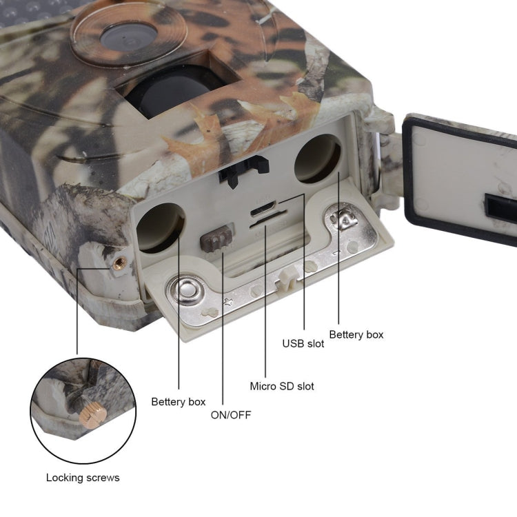 PR-100 1MP IP54 Waterproof IR Night Vision Security Hunting Trail Camera, Sunplus 1628 Program, 120 Degree Wide Angle,100 Degree PIR Sensing Angle