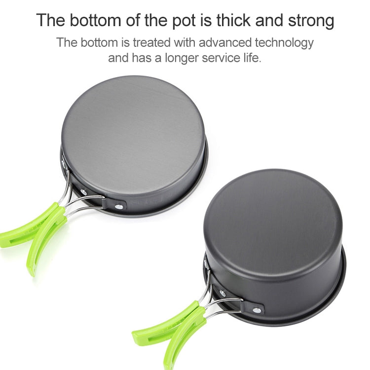 Aotu AT6385 Outdoor Camping Tableware Pots Cookwear Set for 1-2 Person