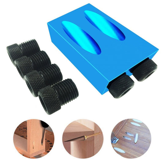 15 Degree Angular Oblique Aluminum Alloy Woodworking Hole Locator, 15 Degree Woodworking Hole Locator