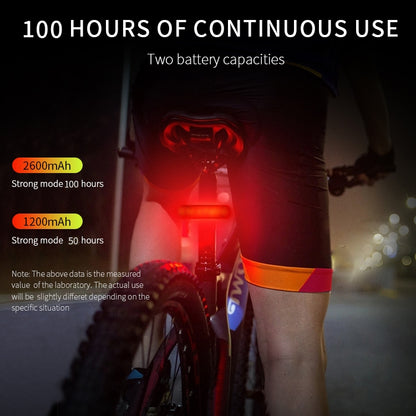 A02 Bicycle Taillight Bicycle Riding Motorcycle Electric Car LED Mountain Bike USB Charging Safety Warning Light (50 Hours, Plastic Bag), 50 Hours, Plastic Bag