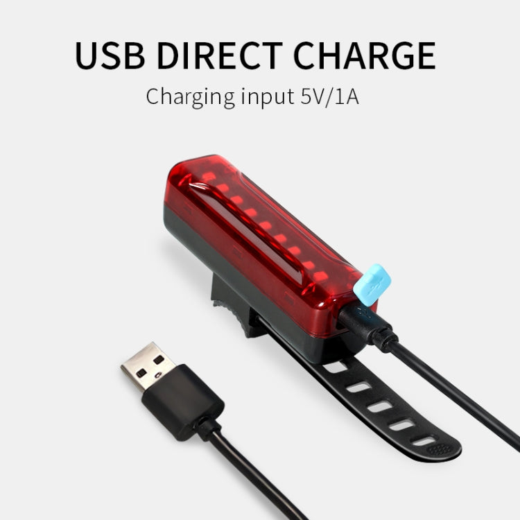 A02 Bicycle Taillight Bicycle Riding Motorcycle Electric Car LED Mountain Bike USB Charging Safety Warning Light (50 Hours, Plastic Bag), 50 Hours, Plastic Bag