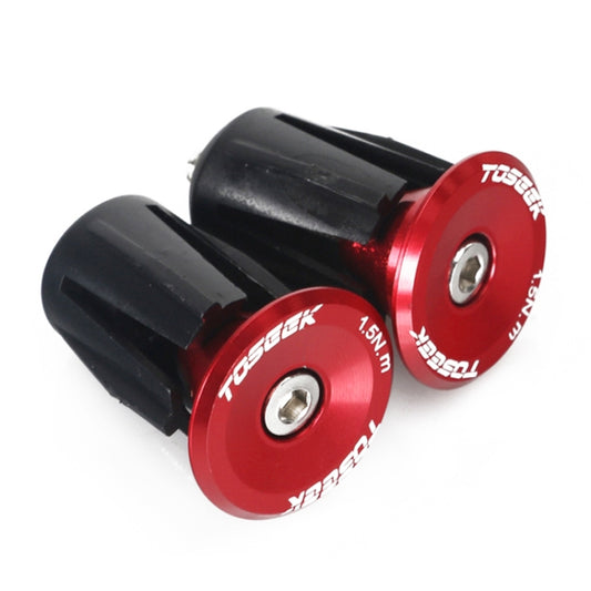 TOSEEK 1 Pair Mountain Bike Handlebar Grips Caps End Plug Aluminum Alloy Bicycle  Bar Ends Plug