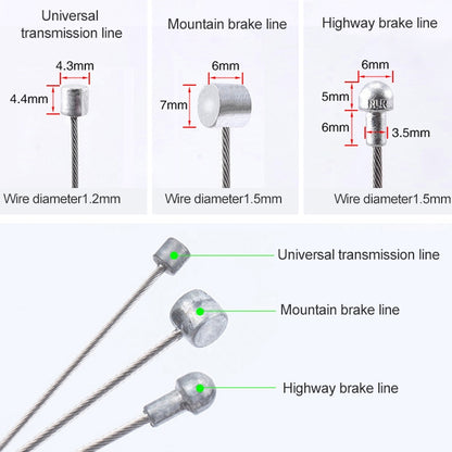 7 in 1 Cylindrical Head PVC Brake Cable Tube Set for Mountain Bike