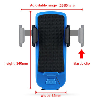 USB Charging Bicycle Light Front Handlebar Led Light , with Holder & Electric Horn, 2400mAh Battery