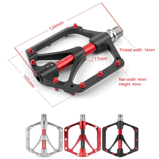 PROMEND PD-M82-TI 1 Pair Mountain Bicycle Titanium Alloy Shaft 3-Bearings Wide Pedals