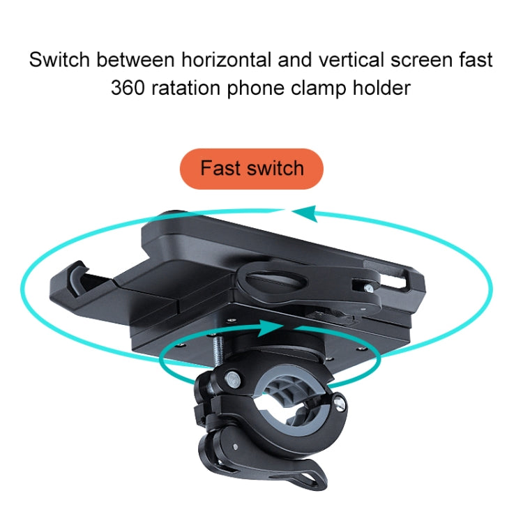 Rotatable PVC Motorcycle Bicycle Handlebar Mount Mobile Phone Holder