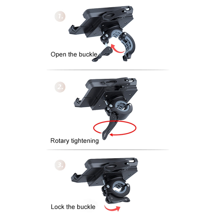 Rotatable PVC Motorcycle Bicycle Handlebar Mount Mobile Phone Holder