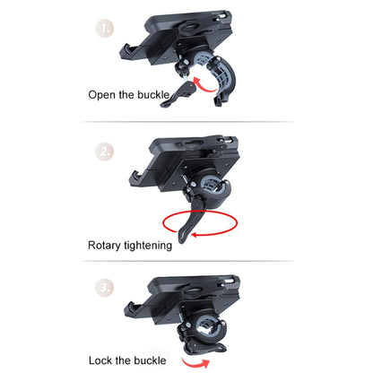 Rotatable PVC Motorcycle Bicycle Handlebar Mount Mobile Phone Holder