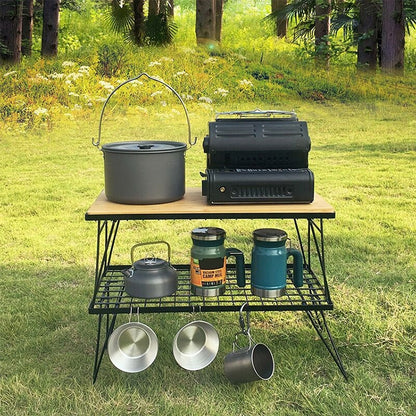 AOTU YT1001 Outdoor Folding Mesh Bamboo Desk with Storage Bag